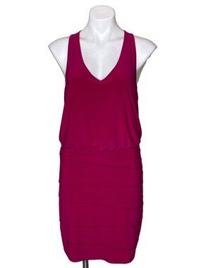 Laundry by Shelli Segal Women's Fuchsia Party Dress, V-Neckline Racerback Size 8